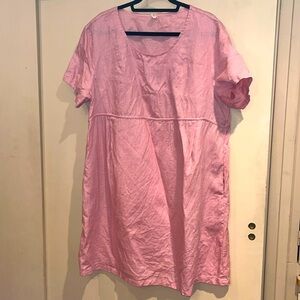 Grae Cove pink linen dress size XXL